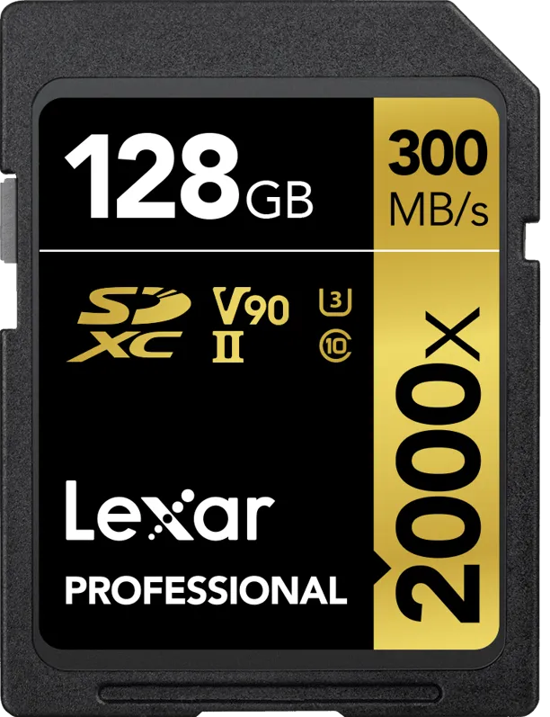 Card de Memorie Lexar 128GB SDXC Pro 2000X UHS-II U3 R300/W260 (V90)