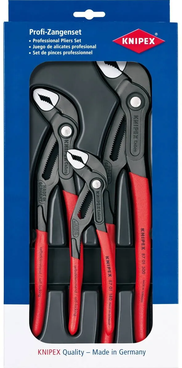 KNIPEX 00 20 09 V02 Cobra pliers set - 3 pieces