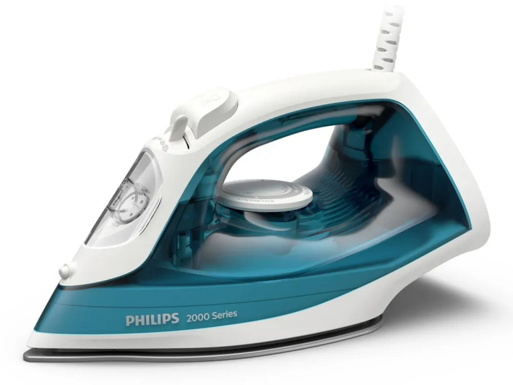 Philips Fier de calcat DST2010/90, 2000W, debit de abur 25g/min si jet de abur 100g/min, talpa Non Stick, sistem anti-picurare, Calc Clean, capacitate rezervor 250m, albastru inchis