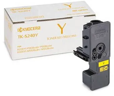 Toner imprimanta KYOCERA Cartus toner Kyocera Yellow TK-5240Y pt Kyocera Ecosys M5526cdw, M5526cdn; cap. 3kpag