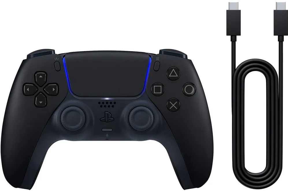 Gamepad Sony Controller Wireless Sony DualSense pentru PlayStation 5, PC Ready + Cablu USB Negru