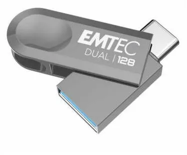 Memorie USB Emtec USB-A 3.2 / USB-C D280 Dual 128Gb ECMMD128GD2 Gri