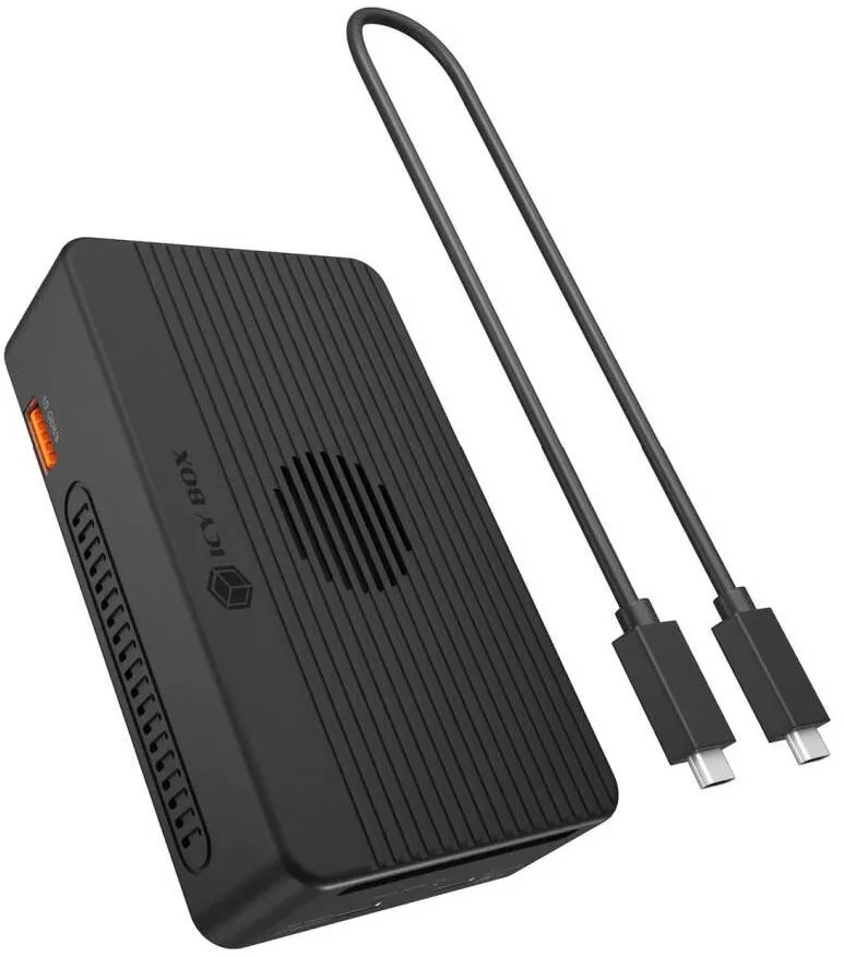 Docking Station Icy Box Statie de andocare Raidsonic, 2x M.2 NVMe, USB Type-C, negru
