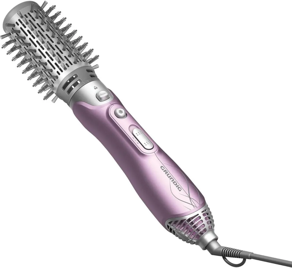 GRUNDIG Perie rotativa Grundig HS 6220 GlamStyler, Oprire automata, ceramica, roz