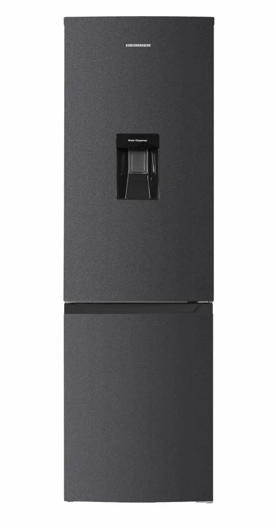 HEINNER Combina frigorifica HCNF-HM291INVDGWDE, No Frost, compresor Inverter, dozator de apa, 291 l, clasa E, Gri antracit texturat