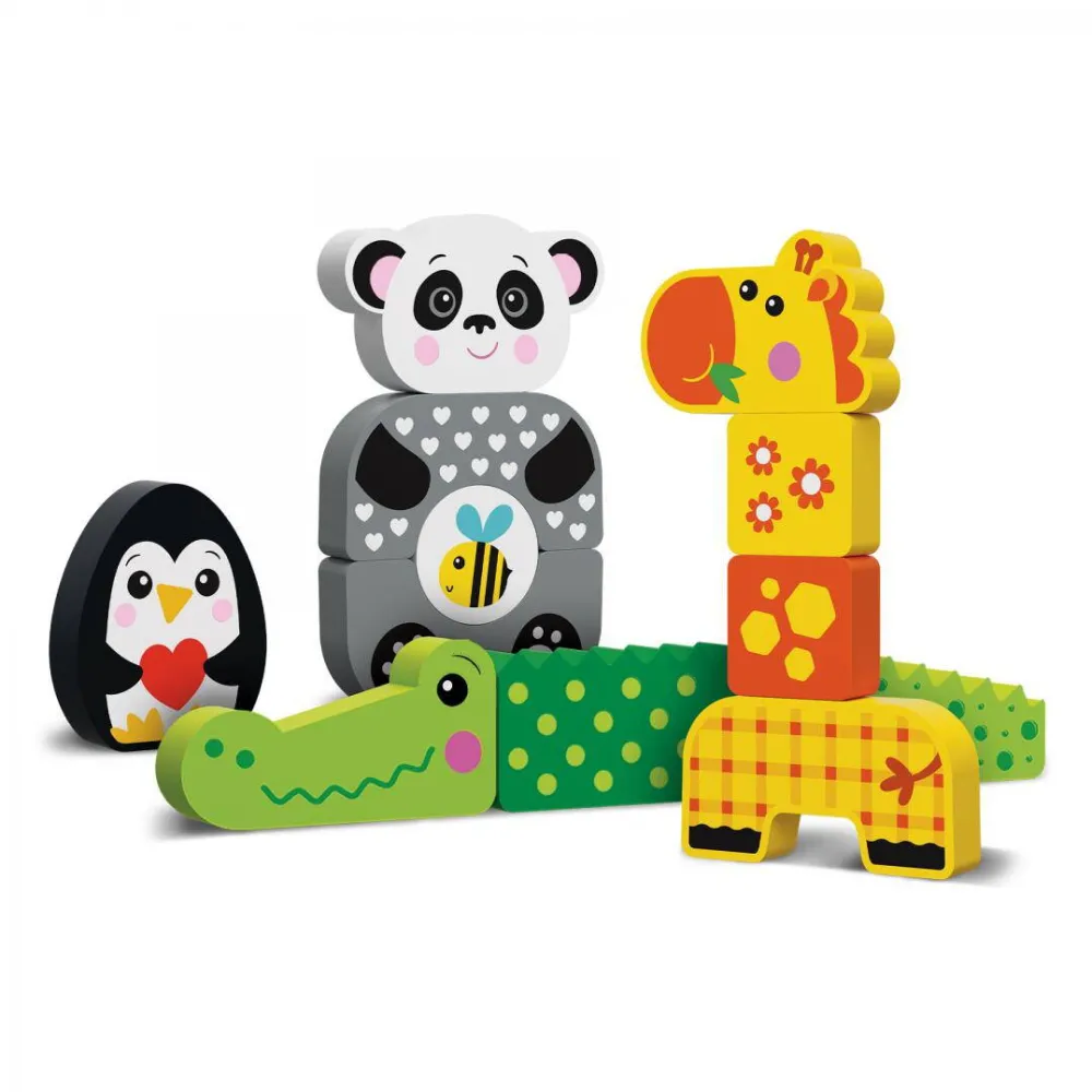 Jucarie Educationala KIDS HITS PANDA SI PRIETENII SAI, JUCARIE LEMN