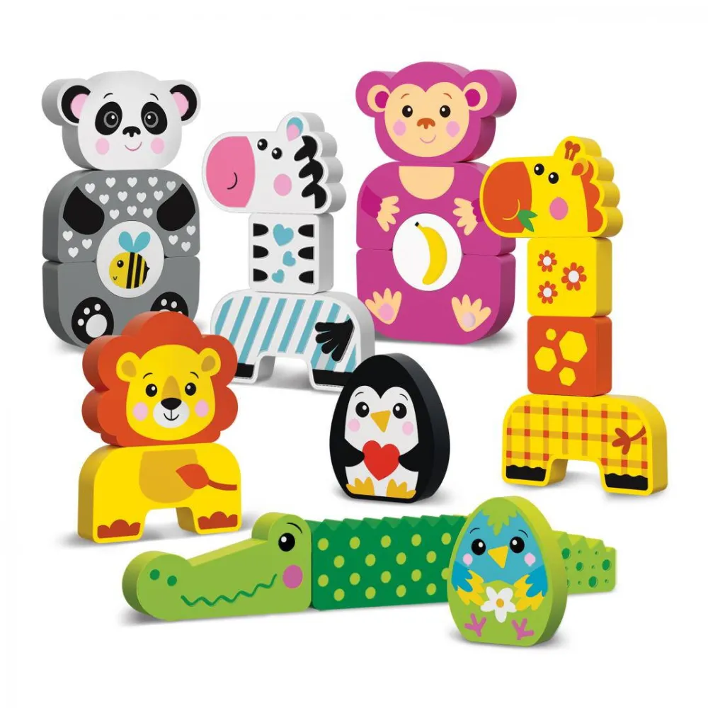 Jucarie Educationala KIDS HITS GRADINA ZOOLOGICA PRIETENOASA DIN LEMN