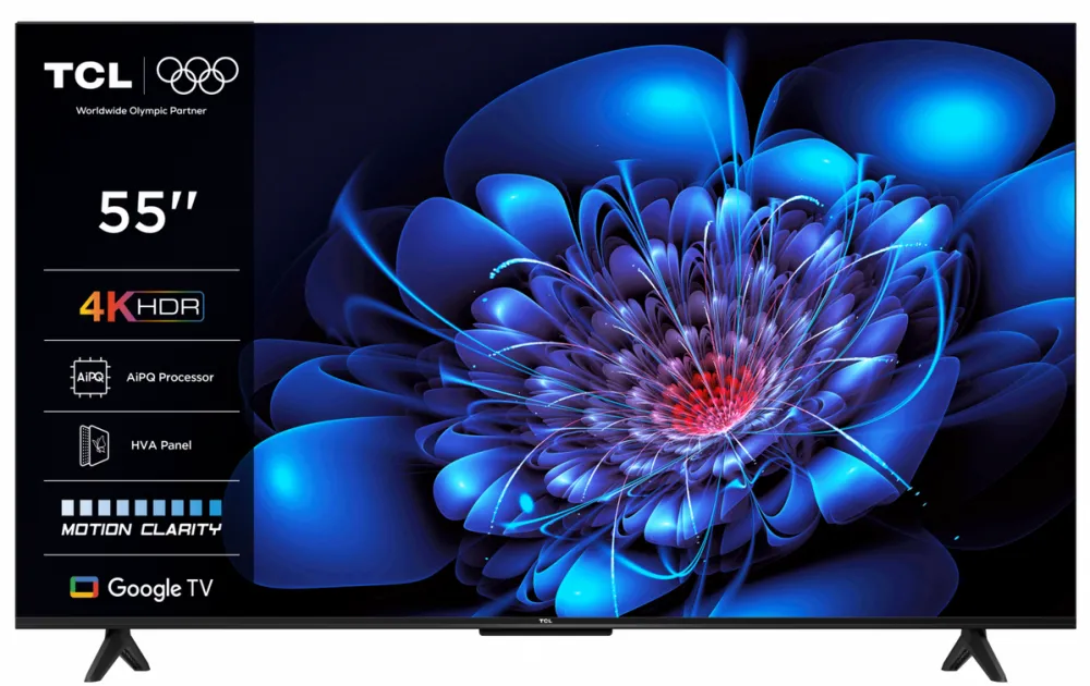 Televizor TCL LED 55P61K, 139 cm, 55'', Smart Google TV, 4K Ultra HD