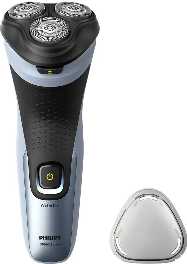 Aparat de ras rotativ Philips Shaver 3000X X3063/00 cu trimmer negru/albastru