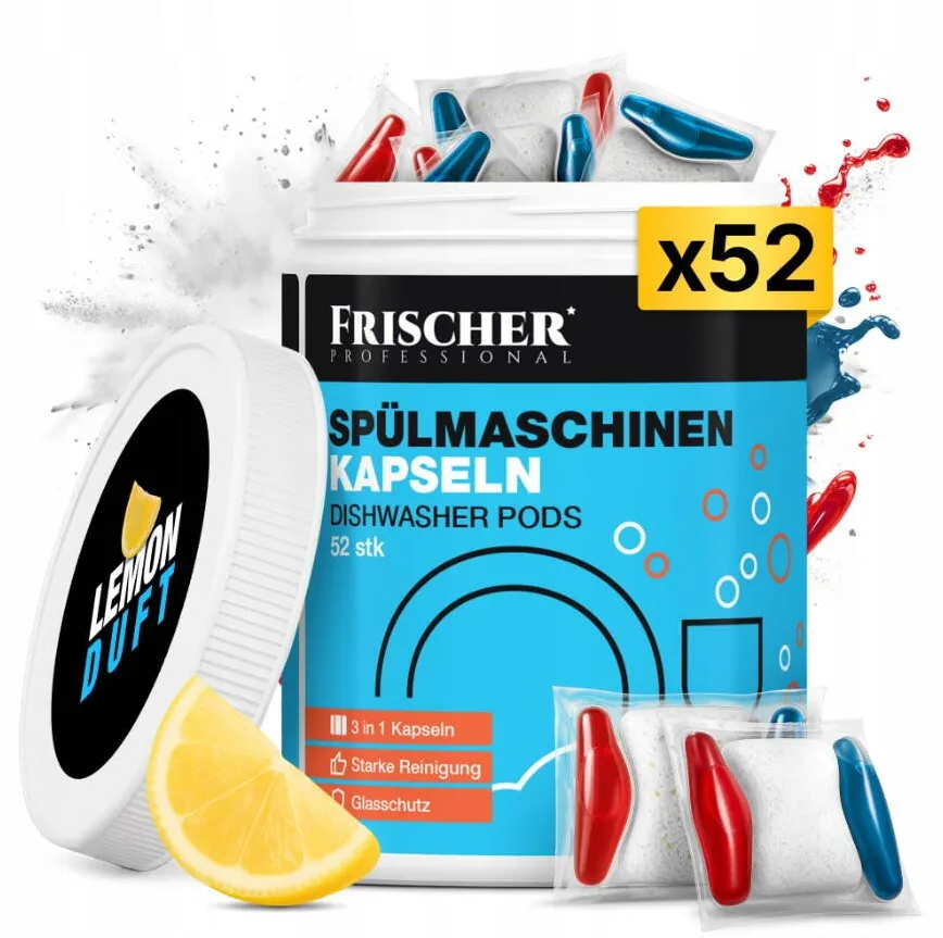 FRISCHER Capsule pentru masina de spalat vase Fresh 3 in 1, 52 bucati