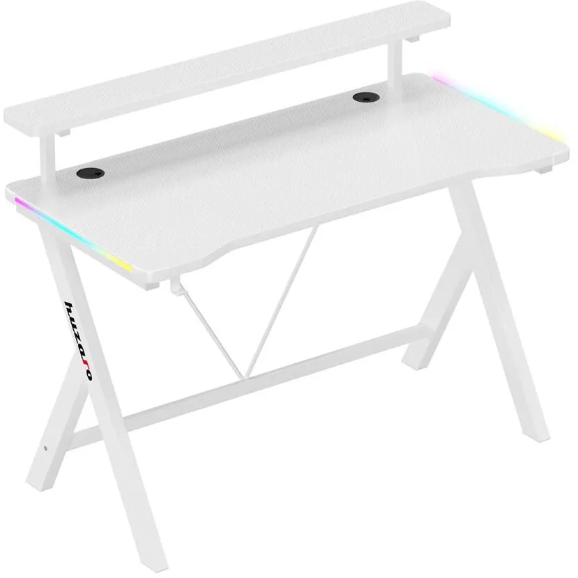 Birou Gaming huzaro Huzaro Hero 1.9 RGB White Gaming Desk