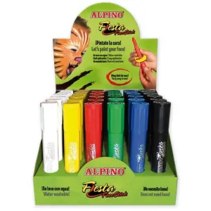 Alpino Display creioane pentru machiaj, 6 x 6culori/display, ALPINO Fiesta