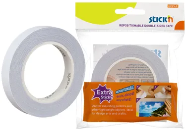 Hopax Banda dublu adeziva cu adeziv permanent, 12mm x 12 m, Stick"n Extra-Sticky