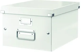 Leitz Cutie arhivare 281 x 200 x 369 mm, Leitz Click Store, carton laminat - alb