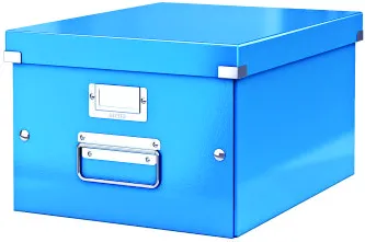Leitz Cutie arhivare 281 x 200 x 369 mm, Leitz Click Store, carton laminat - albastru