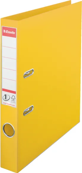 Esselte Biblioraft A4, plastifiat PP/PP, margine metalica, 50 mm, Esselte No. 1 Power - galben