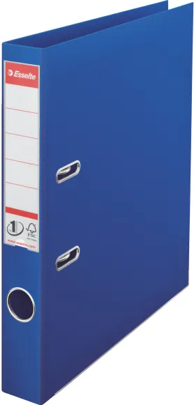 Esselte Biblioraft A4, plastifiat PP/PP, margine metalica, 50 mm, Esselte No. 1 Power - albastru