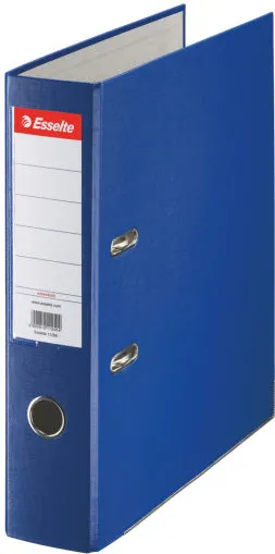 Esselte Biblioraft A4, plastifiat PP, margine metalica, 75 mm, Esselte Economy - albastru