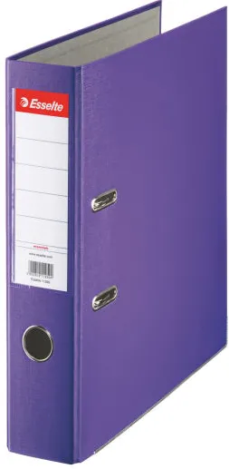 Esselte Biblioraft A4, plastifiat PP, margine metalica, 75 mm, Esselte Economy - mov