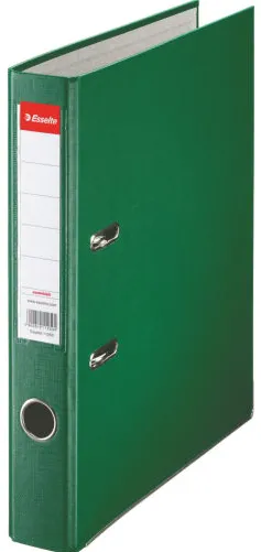 Esselte Biblioraft A4, plastifiat PP, margine metalica, 50 mm, Esselte Economy - verde