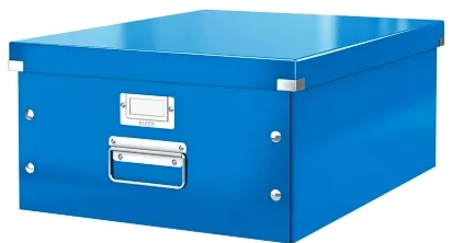 Leitz Cutie arhivare 369 x 200 x 484 mm, Leitz Click Store, carton laminat - albastru