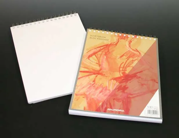 Aurora Bloc desen cu spirala, A4, 100 file - 90g/mp, pentru schite creion, Aurora Esquisse