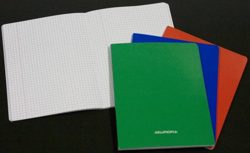 Aurora Caiet A5, 36 file - 80g/mp, liniat stanga, coperta carton laminat, Aurora - matematica
