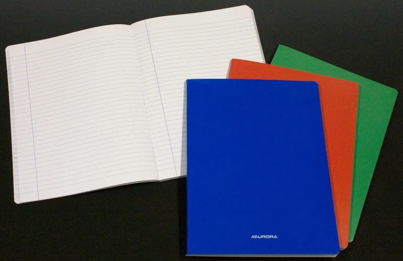 Aurora Caiet A4, 60 file - 80g/mp, liniat stanga, coperta carton laminat, Aurora - matematica