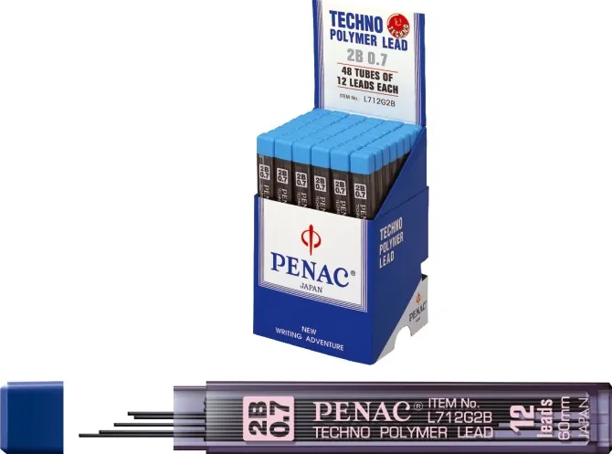 Penac Mine pentru creion mecanic 0,7mm, 12/set, Penac - 2B
