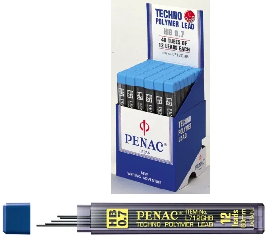 Penac Mine pentru creion mecanic 0,7mm, 12/set, Penac - HB