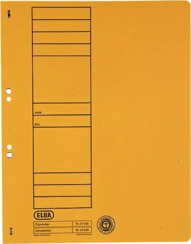 Elba Dosar carton cu capse 1/1 Elba - orange