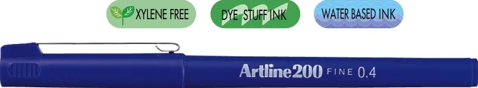 Artline Liner Artline 200, varf fetru 0.4mm - albastru