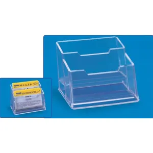 Kejea Suport plastic pentru 2 seturi carti de vizita, pentru birou, Kejea - transparent