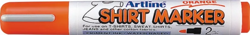 Artline T-Shirt marker Artline, corp plastic, varf rotund 2.0mm - portocaliu pastel