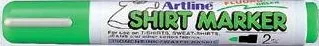 Artline T-Shirt marker Artline, corp plastic, varf rotund 2.0mm - verde fluorescent