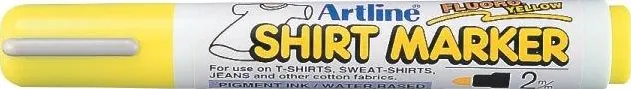 Artline T-Shirt marker Artline, corp plastic, varf rotund 2.0mm - galben fluorescent