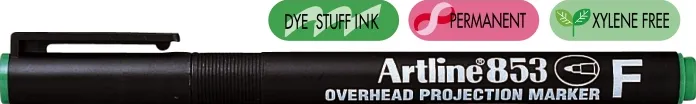 Artline Marker OHP permanent Artline 853, varf fin - 0.5mm - verde