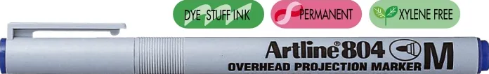 Artline Marker OHP non-permanent Artline 804, varf mediu - 1.0mm - albastru