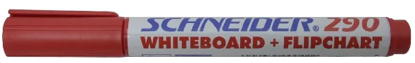 Schneider Marker Schneider Maxx 290, pentru tabla de scris+flipchart, varf rotund 2-3mm - rosu