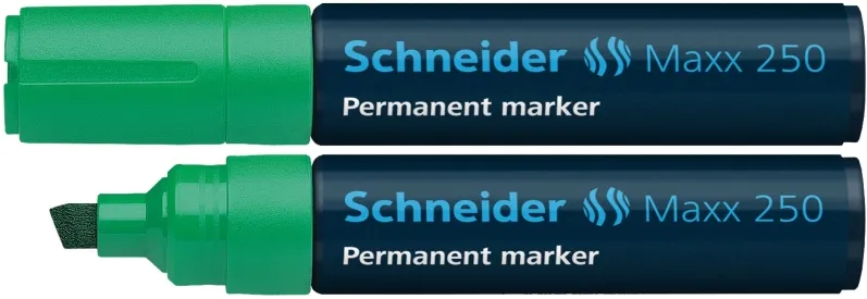 Schneider Permanent marker Schneider Maxx 250, varf tesit 2+7mm - verde