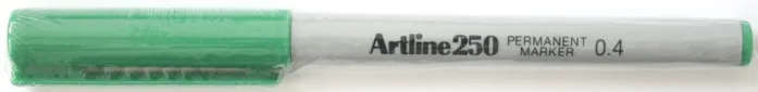 Artline Permanent marker Artline 250, corp plastic, varf rotund 0.4mm - verde