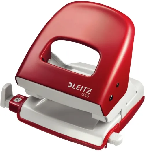 Leitz Perforator metalic, 30 coli, LEITZ 5008 - rosu