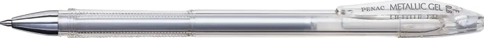 Penac Pix cu gel PENAC FX-3 Metalic, 0.8mm, con metalic, corp transparent - scriere argintiu metalizat