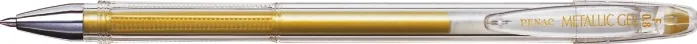 Penac Pix cu gel PENAC FX-3 Metalic, 0.8mm, con metalic, corp transparent - scriere auriu metalizat
