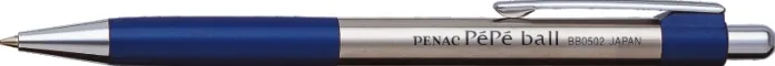 Penac Pix metalic Penac Pepe, rubber grip, 0.7mm, accesorii negre - scriere albastra