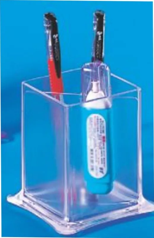 Kejea Suport plastic pentru instrumente de scris, paralelipipedic, 71 x 100mm, KEJEA - transparent mat