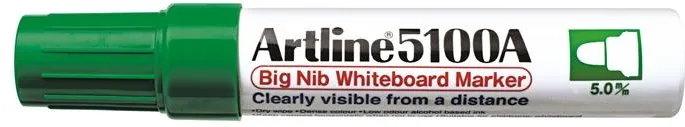 Artline Marker pentru tabla de scris ARTLINE 5100A, corp metalic, varf rotund 5.0mm - verde