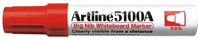 Artline Marker pentru tabla de scris ARTLINE 5100A, corp metalic, varf rotund 5.0mm - rosu