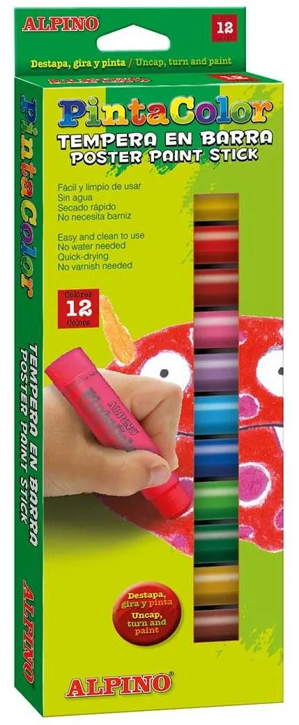 Alpino Creioane Tempera 12 culori/cutie, ALPINO PintaColor