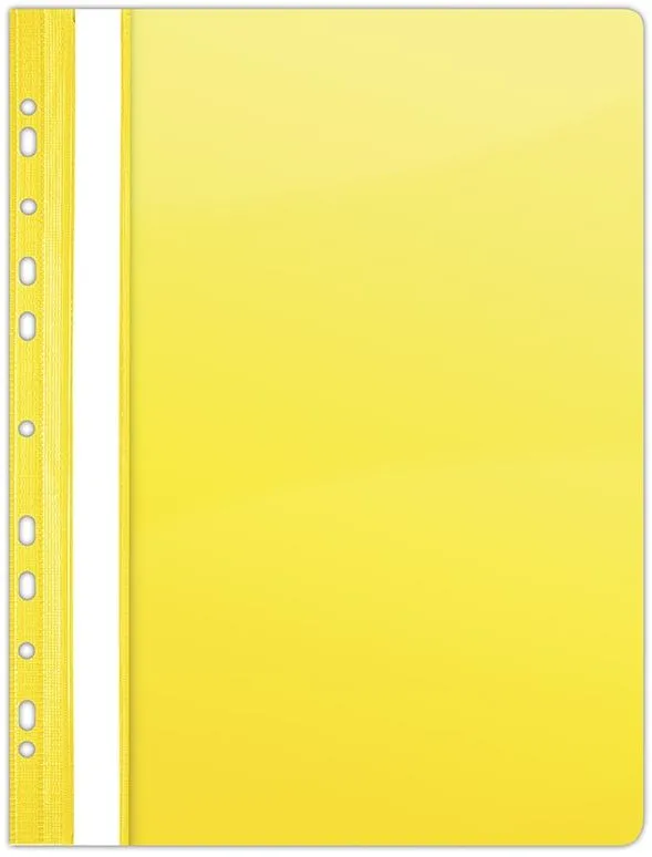 DONAU Dosar plastic PVC, cu sina si multiperforatii, 10 buc/set, DONAU - galben